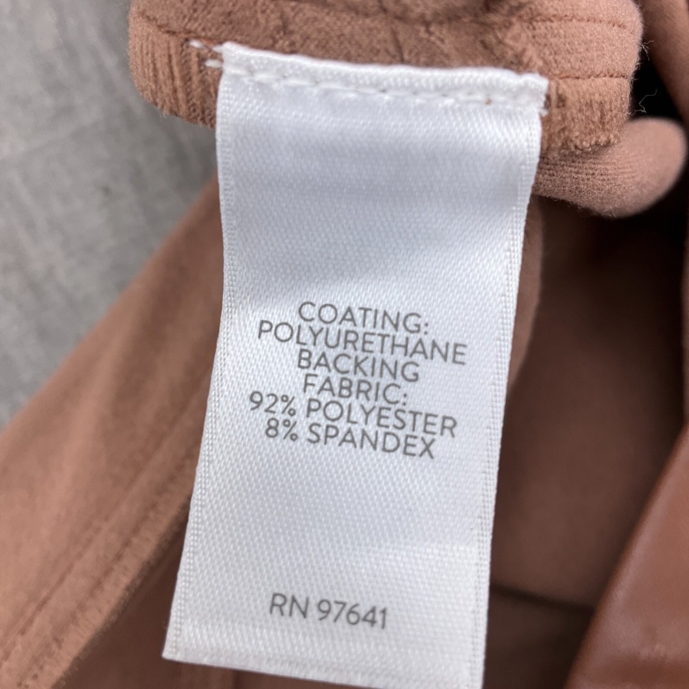 J Jill Pants Women 1XL 36W 30L‎ Brown Hickory Faux Leather Pull On Stretch NWT - Picture 4 of 12